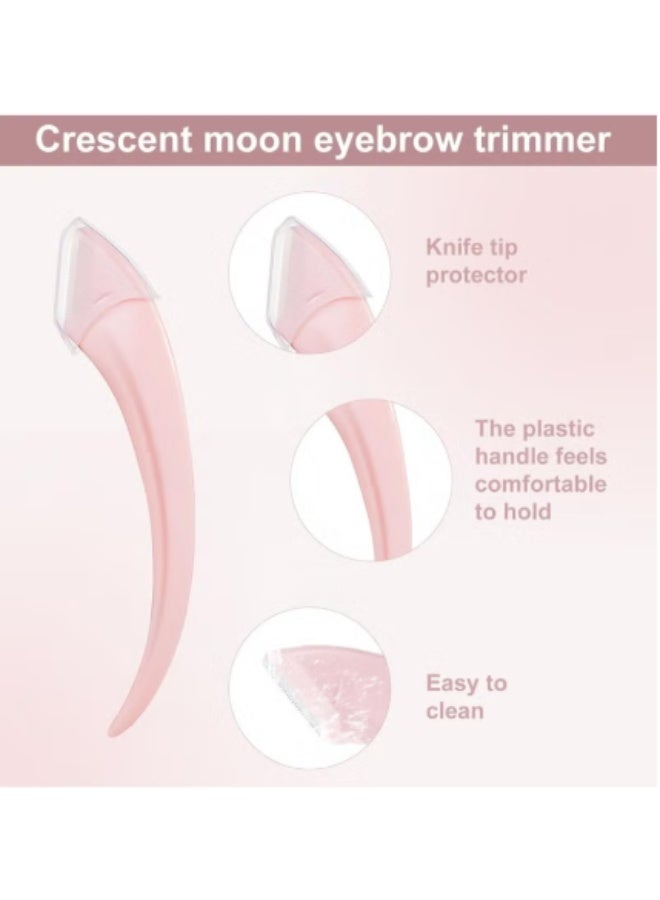 Two-piece eyebrow trimmer set, eyebrow trimmer scissors with comb, unisex curved face razor set, stainless steel beard and eyebrow trimming tools, non-slip handle for easy and precise trimming. - Image 5